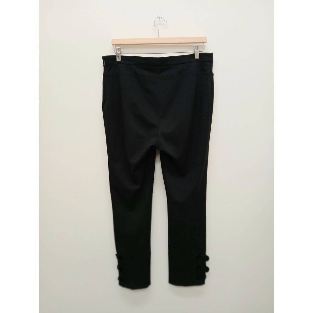 Akris Punto Circle Cut Out Straight Leg Trouser Ankle Pants Size 10 Black - Picture 5 of 11